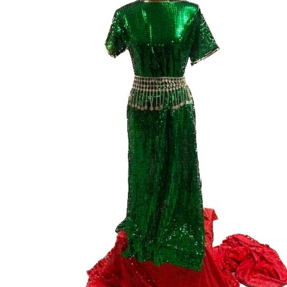 Shimmery Green Metallic Dress - Picture 1 of 3